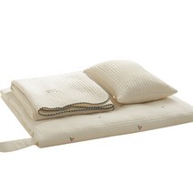 롤베이비 아동용 피그먼트 어린이집 순면 낮잠 이불 3종 세트 분리형, 체리화이트