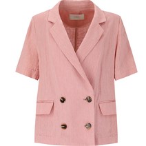 비지트인뉴욕 여성용 린넨 반팔 재킷 VY5JK90