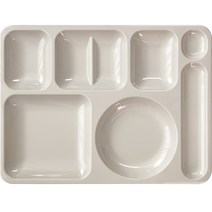로흐야 단체급식 멜라민 4구 식판 717, 연베이지