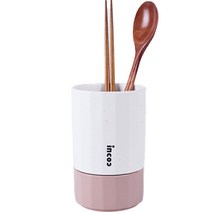 인콕 도자기 U자형 수저통 대, 핑크, 1개