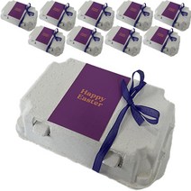 티나피크닉 부활절 6구 계란 포장 세트, 1세트, 청보라 리본 10p + 보라 스티커 10p