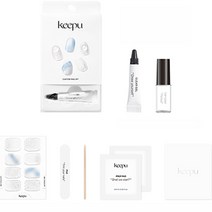 KEEPU 스노우볼 젤튜브 + 탑코트 + 프렙패드 2p + 우드스틱 + 네일파일 세트, 1세트, 혼합색상
