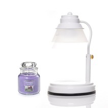 에인디 타이머 캔들워머 + 양키캔들 스몰자 라일락블라섬 104g 세트, 화이트