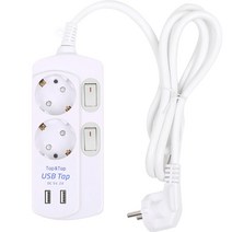 에코파워탭 탭앤탭 USB 개별 스위치 2구 멀티탭, 4.5m, 1개