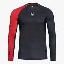 스파이더 남성용 주짓수 레터링 긴팔 래시가드