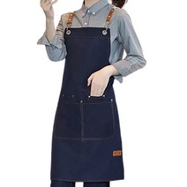 경량 방수 여름 바리스타 앞치마, 네이비, 1개