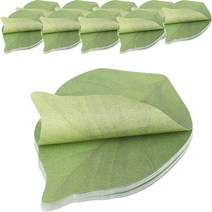 인디케이 나뭇잎 메모지 50매, 혼합색상, 10개