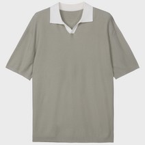 마인드브릿지 남성용 카라 배색 반팔 니트 MXKT31A2