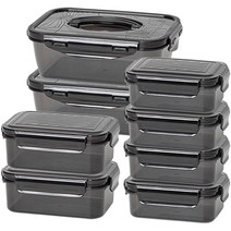 이지앤프리 블랙락 에디션 밀폐용기 A 8종 세트, 1세트