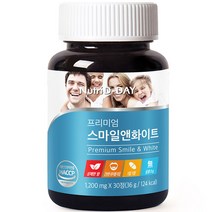 뉴트리디데이 프리미엄 스마일 앤 화이트 츄어블 자일리톨 36g, 30정, 1개