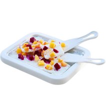 하이퍼 철판 아이스크림 메이커 + 스쿱 2p 세트, 화이트, 1세트