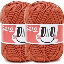 니뜨 올리오 뜨개실 70g, 딥오렌지, 2개