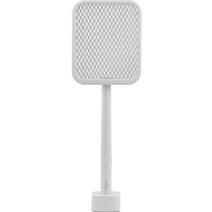REINA 180도 접이식 USB 충전 전기 모기채 RBK-8282, 화이트