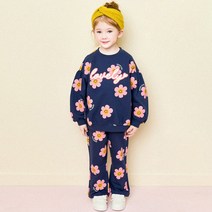 헤이미니 여아용 러블리 플라워 상하의 세트