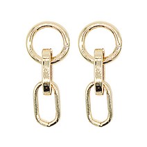 동대문단추왕 중간 연결 고리 컬러 장식 쇠사슬 중간고리, 쇠사슬중간고리, 2개, 골드