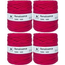 yarna 패브릭얀 르네상스 뜨개실 500g, 38 체리핑크, 4개