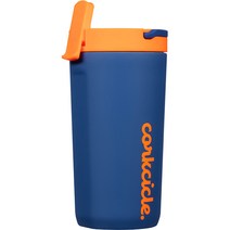 콕시클 보온 보냉 키즈 빨대 텀블러, 일렉트릭 네이비, 355ml