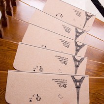 시온넷 미끄럼방지 논슬립 계단 안전매트, 5개, 에펠탑 베이지