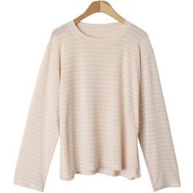 여성용 린다샵 마르고 루즈핏 단가라 긴팔 티셔츠 cpt13081k37