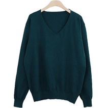 라라온 여성용 비스코스 루즈핏 V넥 니트 RN123