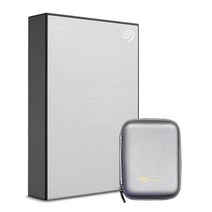 씨게이트 ONE TOUCH HDD 외장하드 + 파우치, 5TB, Silver