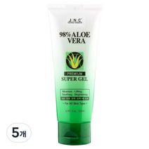 JNC 알로에베라 프리미엄 슈퍼젤, 120ml, 5개