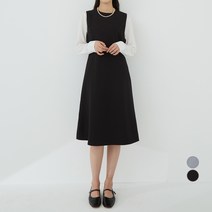 아피나르 라운드넥 레이어드 원피스