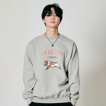 앱놀머씽 HARDBOY CREWNECK 기모 맨투맨 AT20FW008