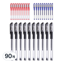 OON MiWi 젤잉크펜 0.5mm, 레드, 블루, 블랙, 90개