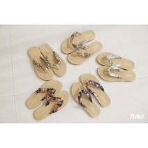 플라카 여성용 PLAKA 샌들 + 칼랑 꽃무늬 백