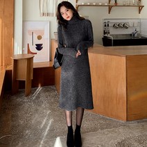 엔비룩 폴라 뽀송 니트 원피스