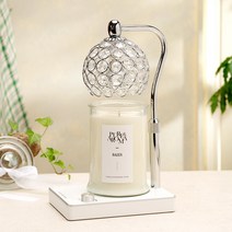 캔들백화점 비주캔들워머+소이캔들750g세트, 베이, 실버 화이트