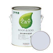 노루페인트 순앤수 KS 2급 벽지 벽면용 수성페인트 4L, 라이트스틸블루01 NR6010, 1개