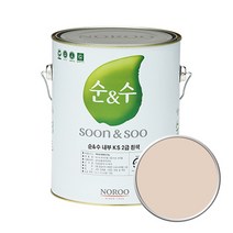 노루페인트 순앤수 KS 2급 벽지 벽면용 수성페인트 4L, 로지핑크03 NR7119, 1개
