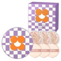 에이지투웨니스 드롭드롭드롭 에디션 팩트 케이스 + 리필3p 세트, 케이스(바이올렛), 리필(21호 핑크라떼), 1세트