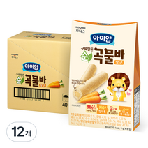 일동후디스 아이얌 구워만든 미니 순곡물바, 당근맛, 12개