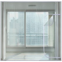 다샵 3중 에어캡 베란다형 지퍼식 방풍 바람막이, 투명