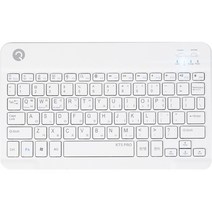 로이체 휴대용 충전식 블루투스 5.0 울트라 슬림 무선 키보드, 화이트, KT5 PRO, 텐키리스