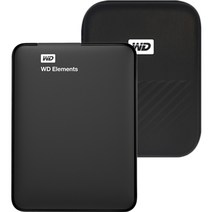 WD Elements Portable 휴대용 외장하드   파우치, 4TB, 블랙