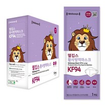 웰킵스 황사방역마스크 대형 KF94, 50개입, 1개, 백색