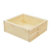 나무 상자 우드 수납박스27 높이 9cm, 원목색, 1개