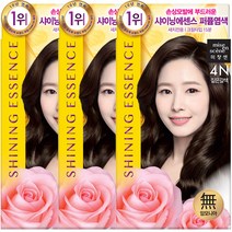 미쟝센 샤이닝 에센스 새치전용 염색제, 4N 짙은갈색, 3개
