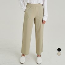 ELLE PARIS 여성 쿨터치 링클프리 스트레치 스트레이트 밴딩 팬츠