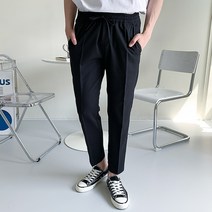 투디오션 남성용 베이직 밴딩 9부 슬랙스