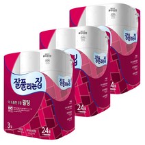 잘풀리는집 더 도톰한 3겹 퀼팅 롤화장지 30m, 24롤, 3팩