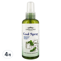 캔들앤솝 피부에 뿌리는 쿨스프레이 바디미스트 페퍼민트향, 150ml, 4개