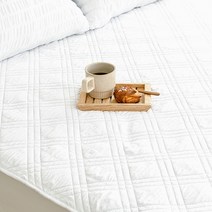 더자리 마일드셔플 침대패드 고정밴드형, 마일드화이트