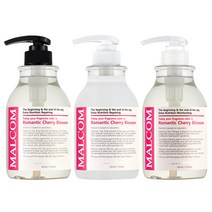 말콤 로맨틱 체리블라썸 샴푸 520ml + 트리트먼트 520ml + 바디워시 520ml, 1세트