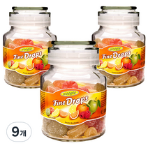 우기 믹스후르츠향 드롭스 병 캔디, 300g, 9개
