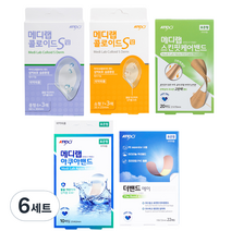 아텍스 메디랩 콜로이드 에스덤 밴드 중형 9p + 소형 10p + 스킨핏 케어밴드 표준형 20p + 아쿠아밴드 표준형 10p + 더밴드 에이 밴드 표준형 22p, 6세트